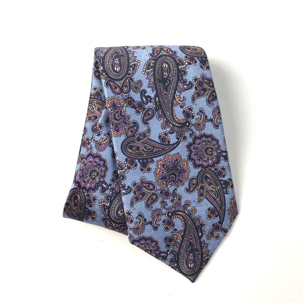 Brioni Silk Paisley Floral Neck Tie Made In Italy